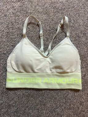 Under Armour YellowSports Bra with Neon Yellow Logo Band
